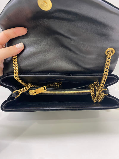 Saint Laurent Velvet LouLou Bag Black GHW