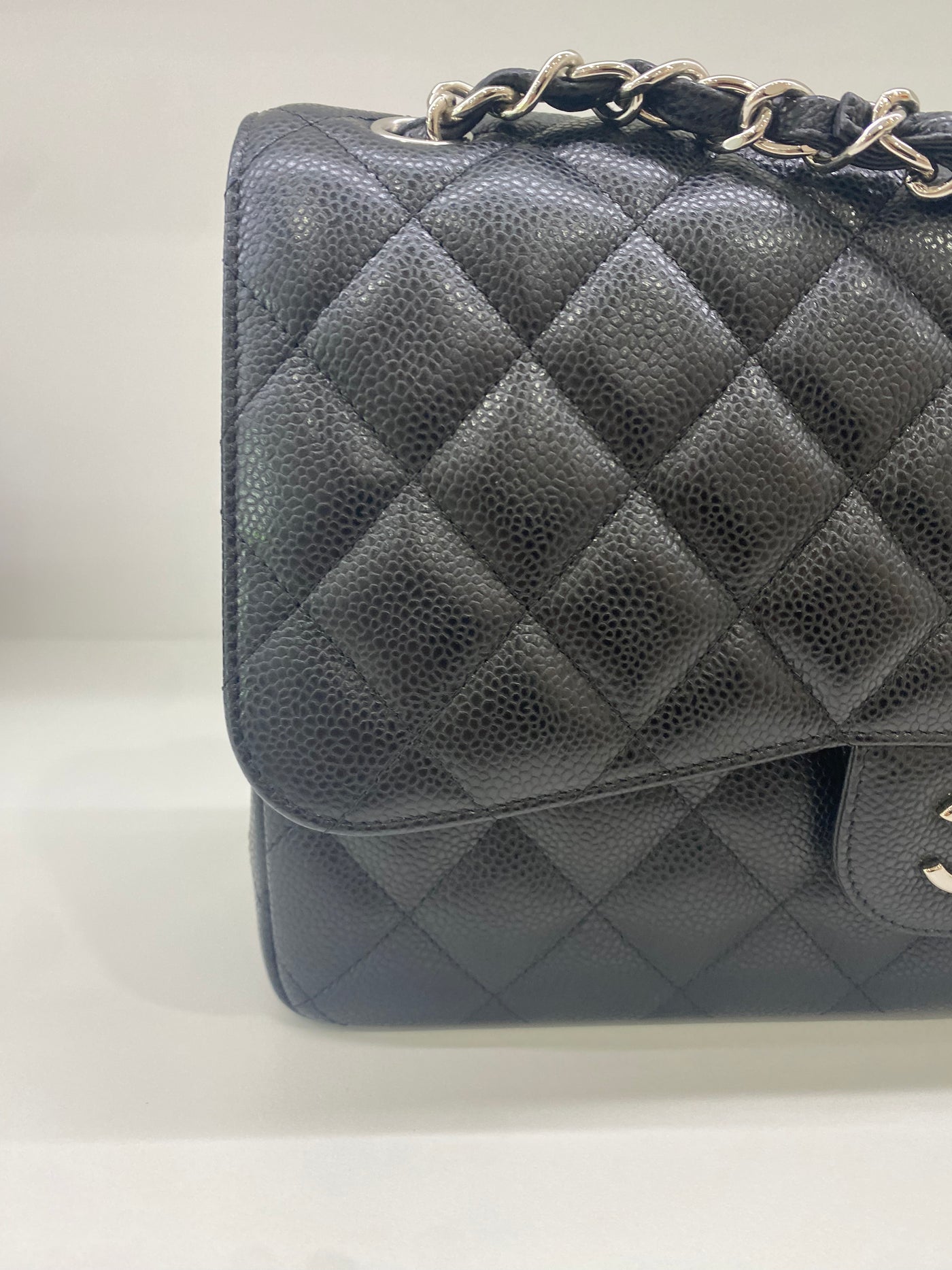 Chanel Large Jumbo Classic Flap Black - Black SHW Caviar Leather