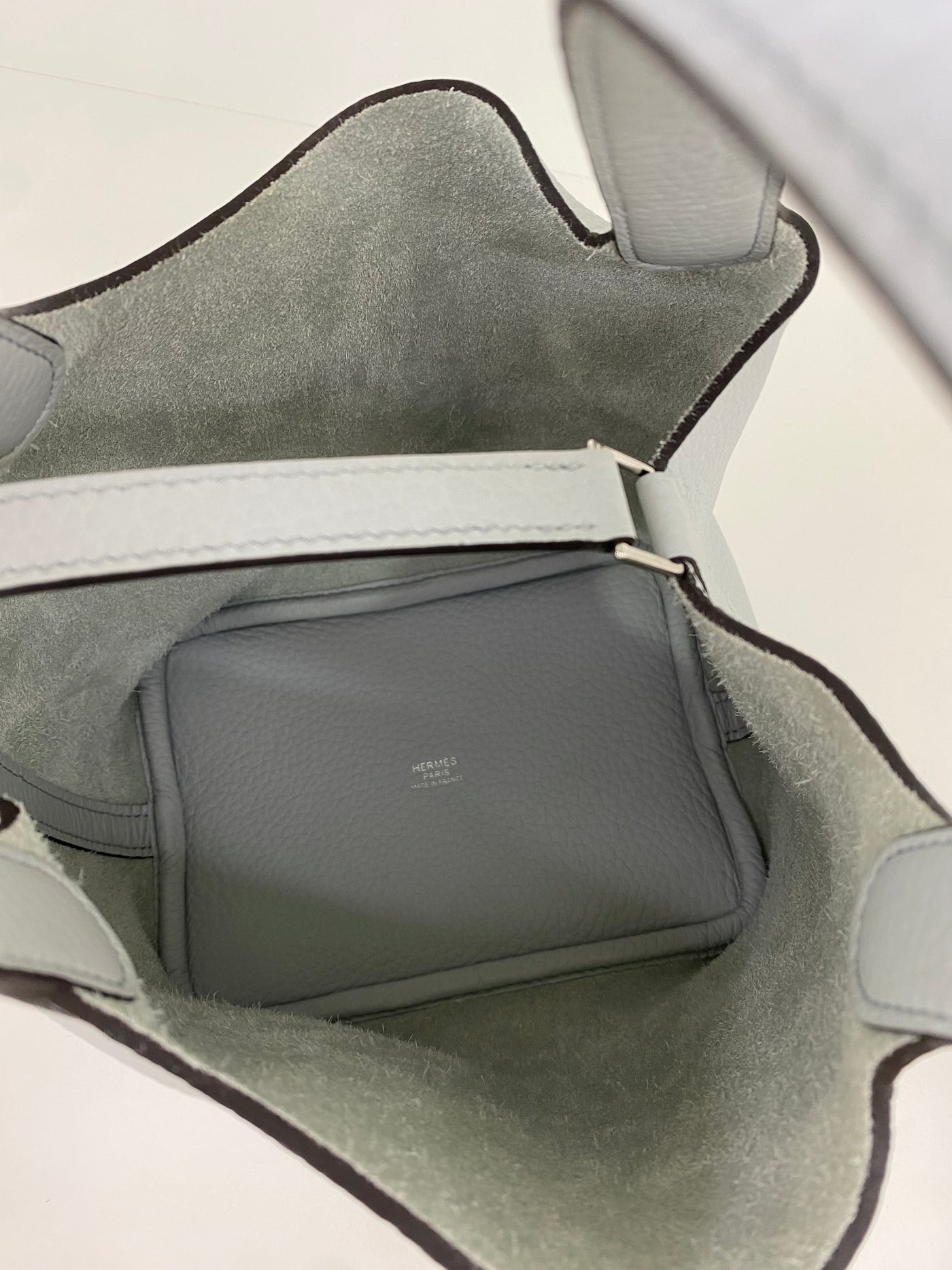 Hermes Picotin 18 Togo Bleu Pale PHW