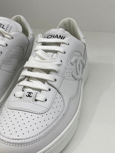 Chanel White Sneakers - Size 40