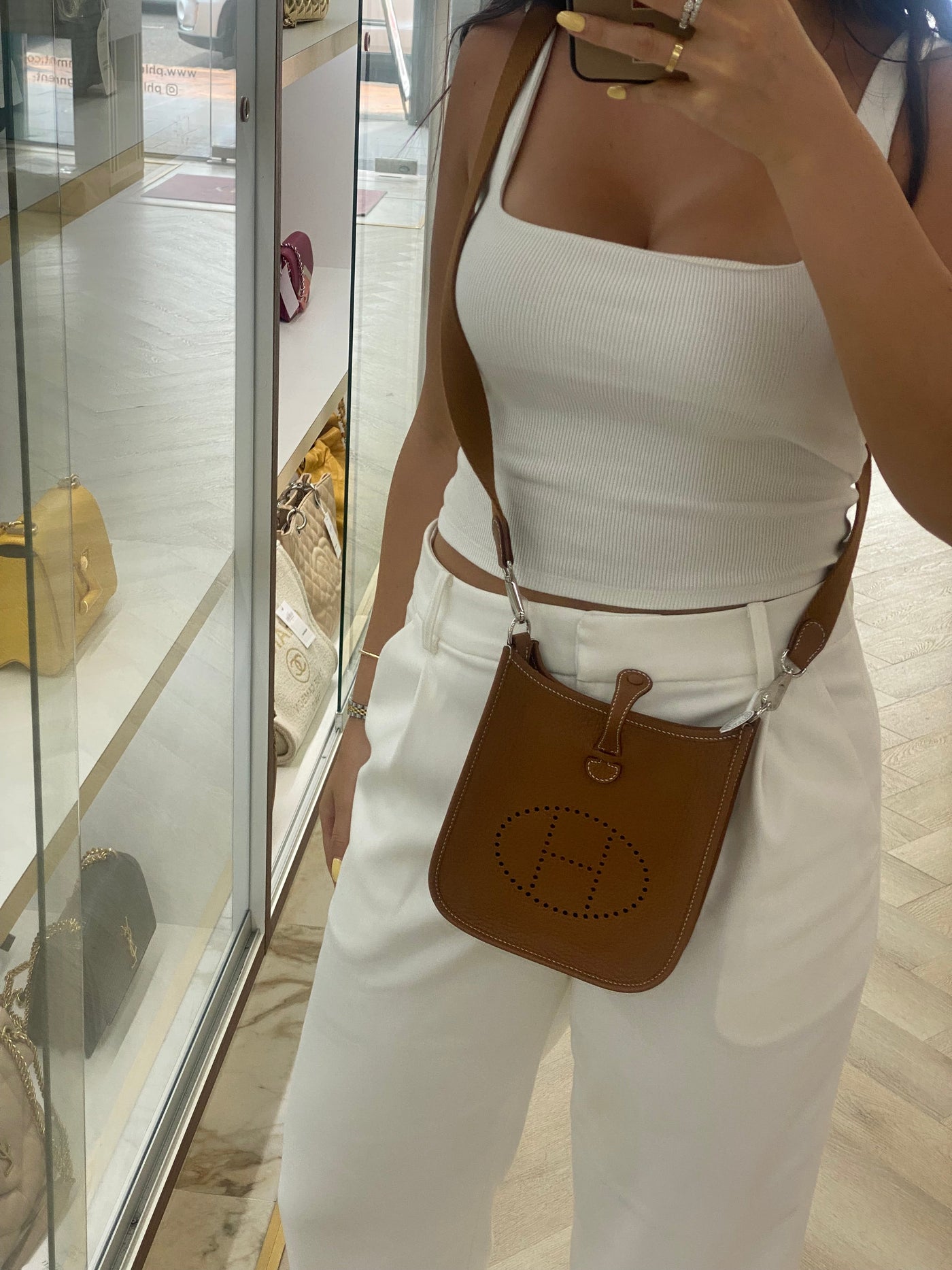 Hermes Mini Evelyn Gold PHW