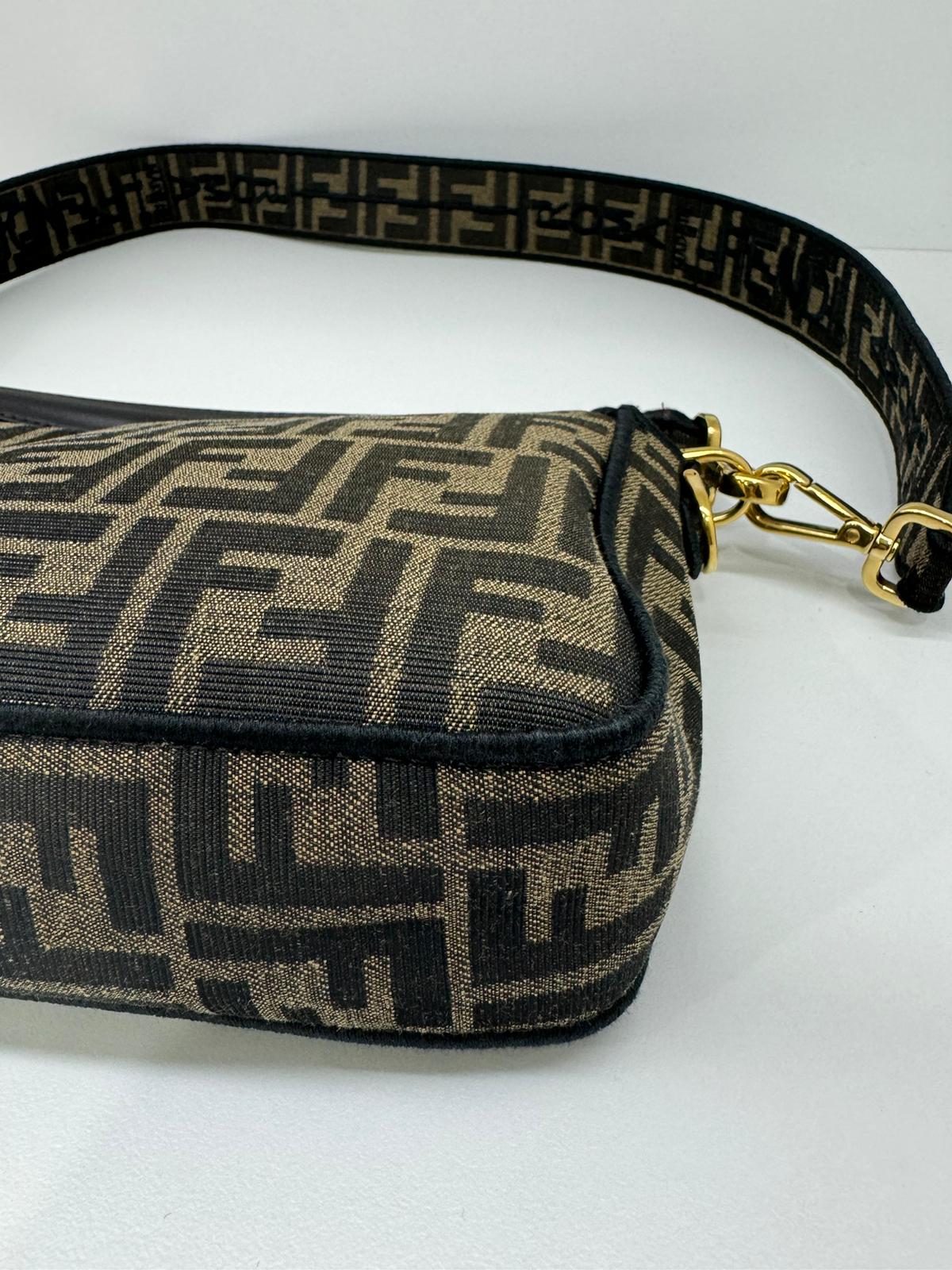 Fendi Baguette FF Logo Brown