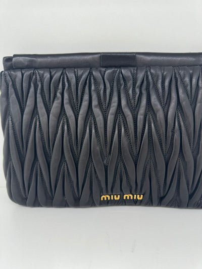 Miu Miu Pochette Black GHW