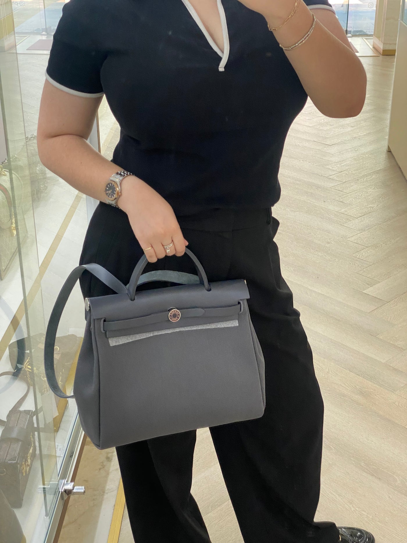 Hermes Herbag 31 Ardoise (grey)