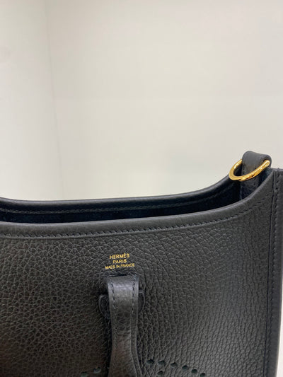 Hermes Mini Evelyne Black GHW