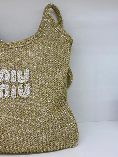 Miu Miu Gold Sequin Tote