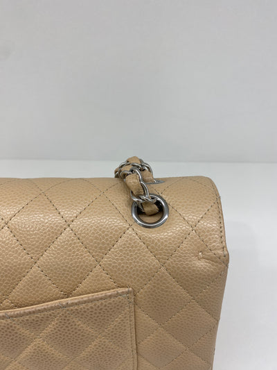 Chanel Classic Flap Medium - Beige SHW (microchipped)