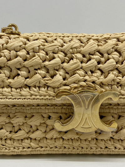 Celine Raffia Mini Trimophe