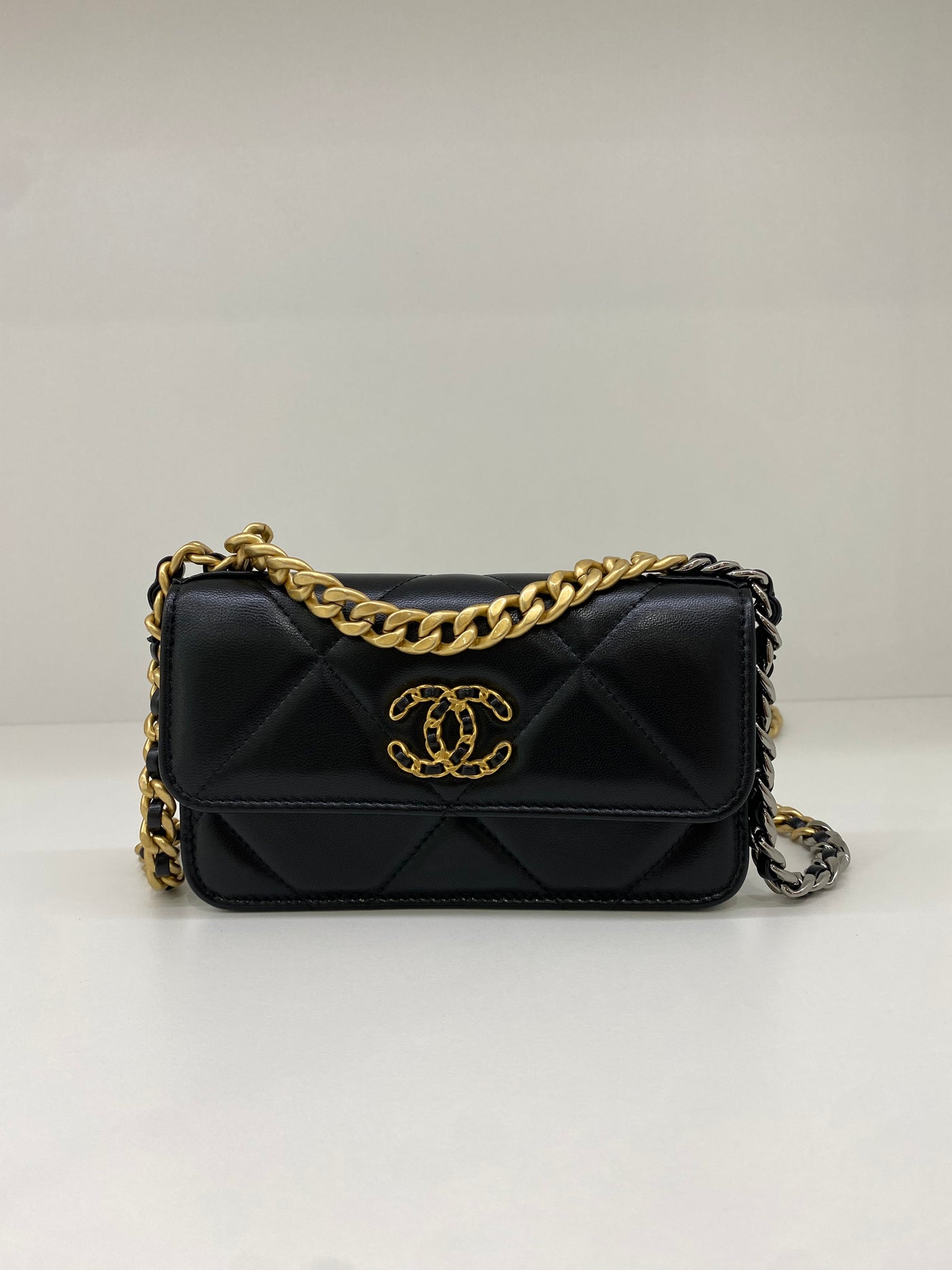 Chanel 19 Mini WOC Black