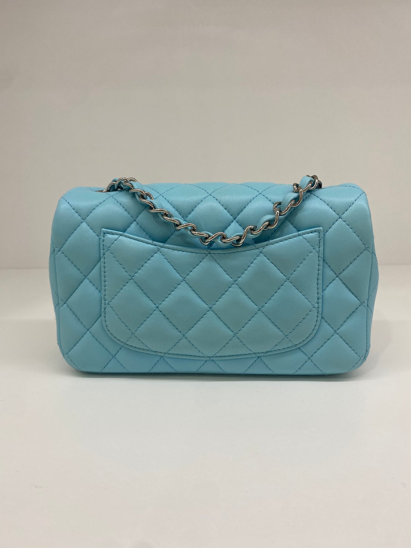 Chanel Mini Classic Flap - Light Blue SHW