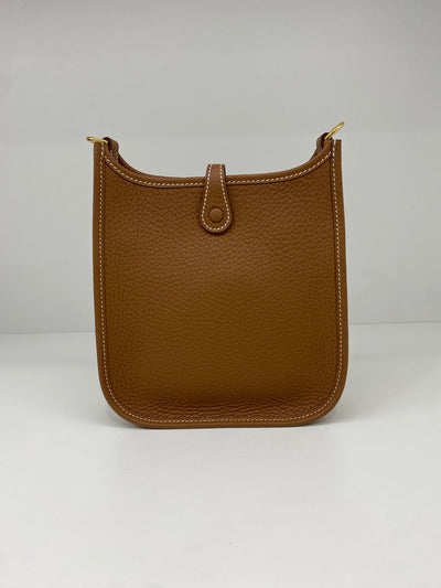 Hermès Mini Evelyne Gold Togo GHW