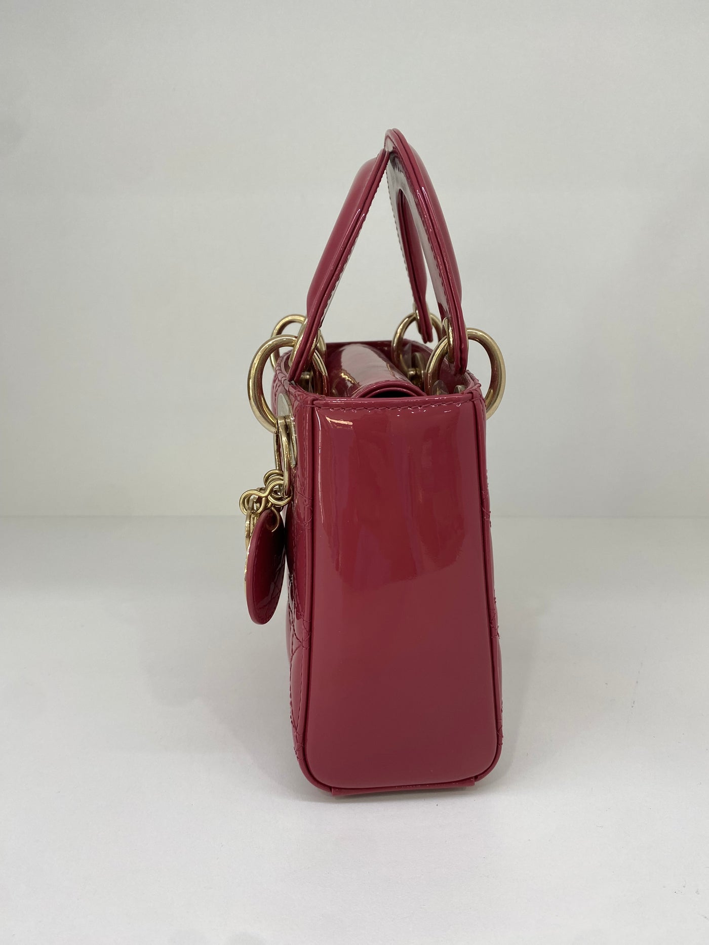 Christian Dior Lady Dior Small Rose Pink Patent