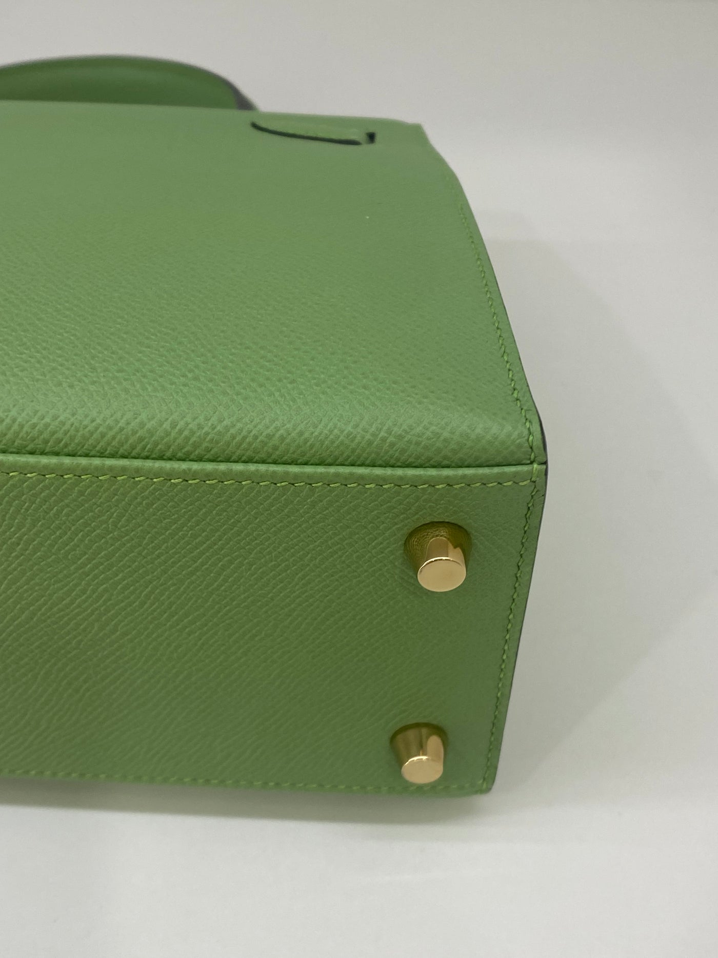 Hermes Kelly 25 Vert Criquet GHW - Y Stamp