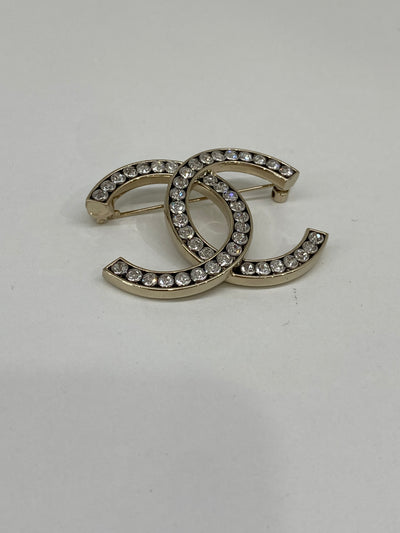 Chanel CC Diamante Brooch