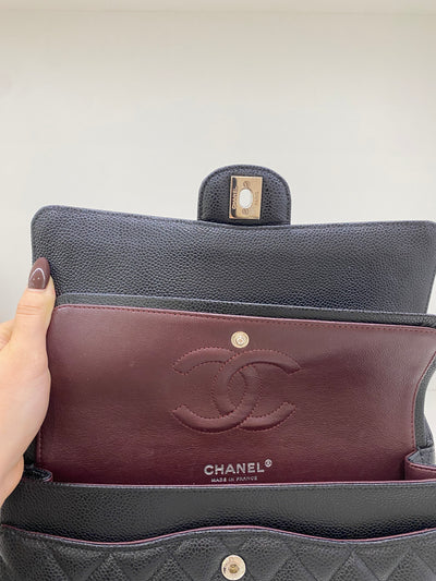 Chanel Classic Flap Medium Black Caviar SHW