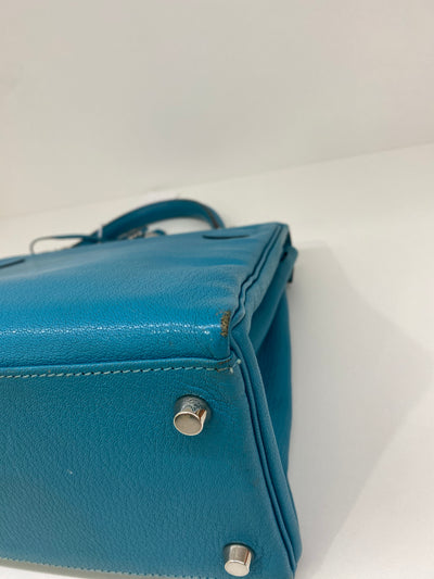 Hermes Kelly Blue Jean 28 PHW