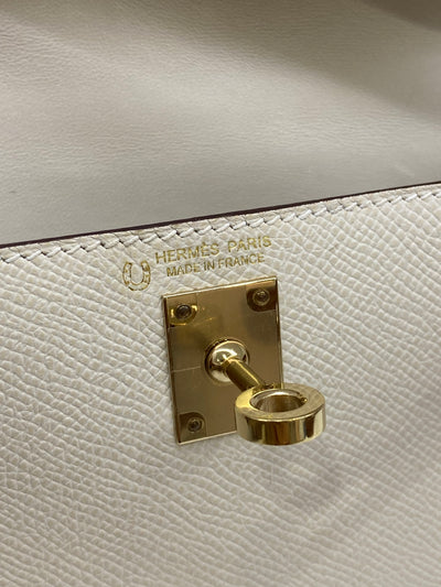 Hermes Mini Kelly Special Order Craie & Biscuit GHW