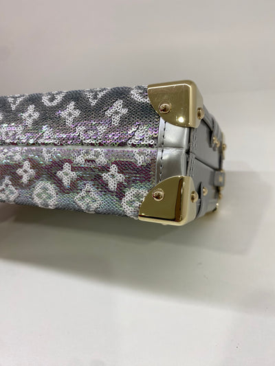 Louis Vuitton Petite Malle Silver & Purple Sequin *Limited Edition*