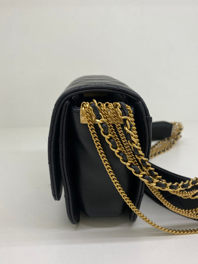 Chanel Mini Classic Chain Detail Black GHW