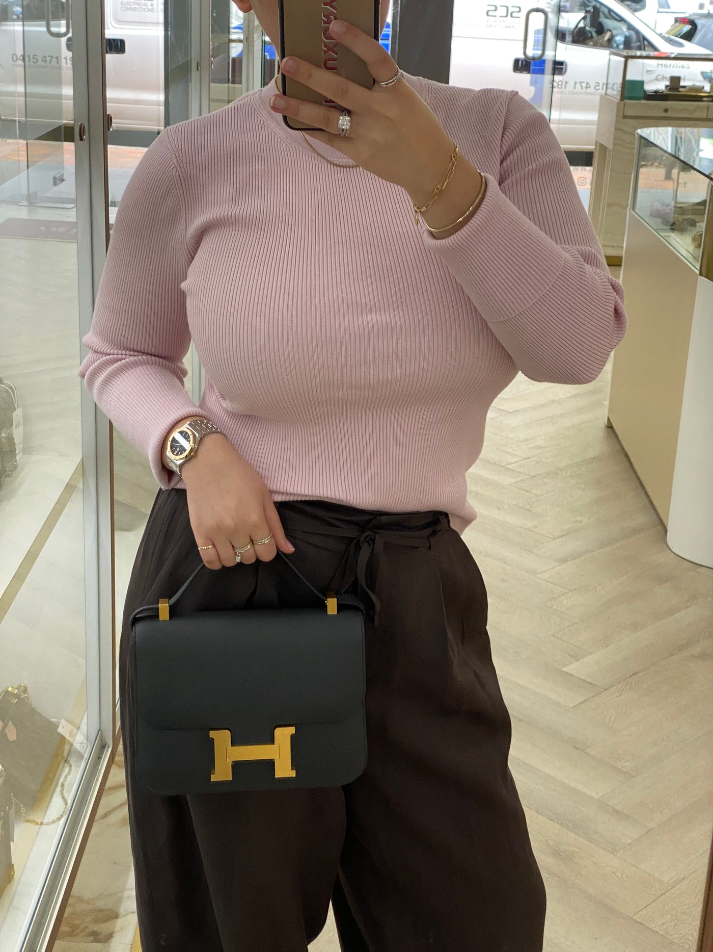 Hermès Constance 24 Epsom Bleu Ocean Brush Gold Hardware