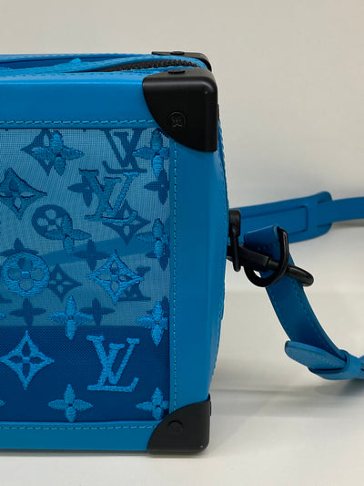 Louis Vuitton Leather/Mesh Blue Satchel