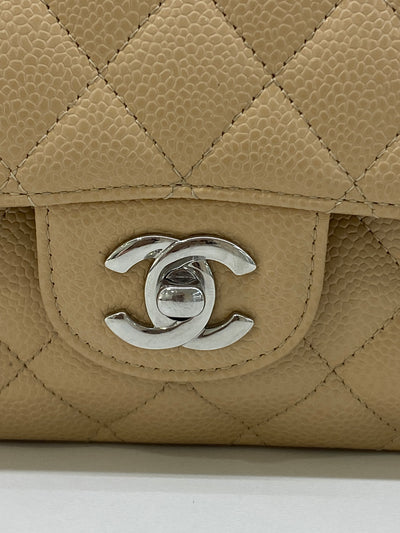 Chanel Classic Flap Medium - Beige SHW (microchipped)