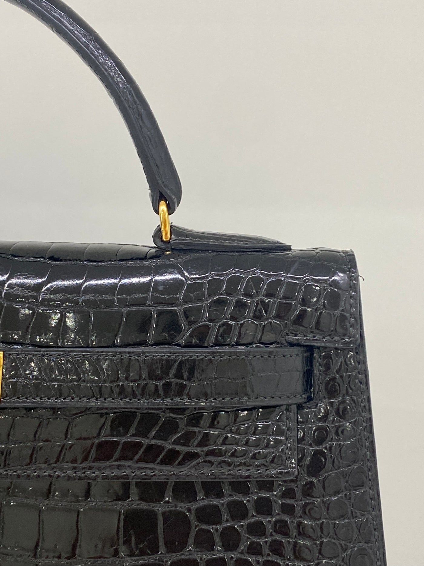 Hermes Kelly 32 Black Alligator GHW (1994)