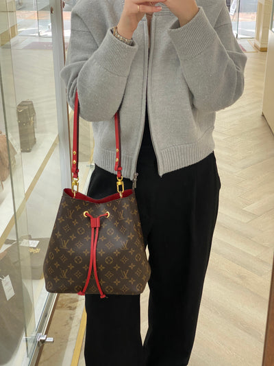 Louis Vuitton NeoNoe MM Red Interior