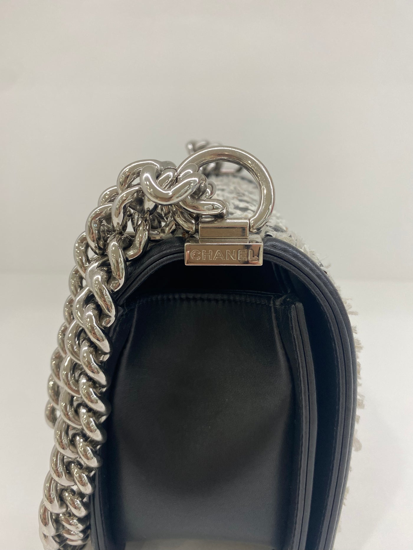 Chanel Boy Bag Medium - Black Sequin SHW (series 24)