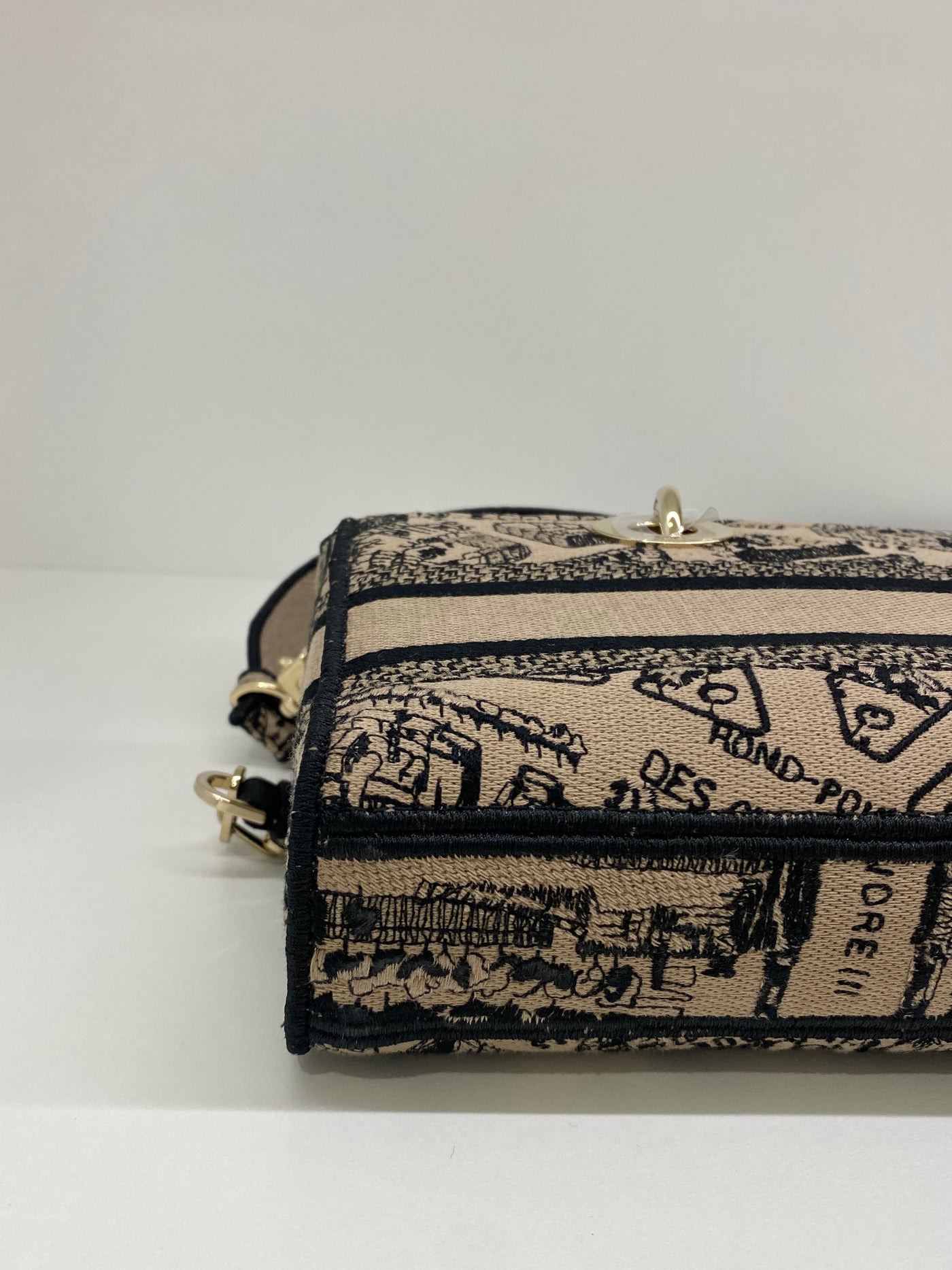 Dior Lady Dior - mini rectangle beige & black