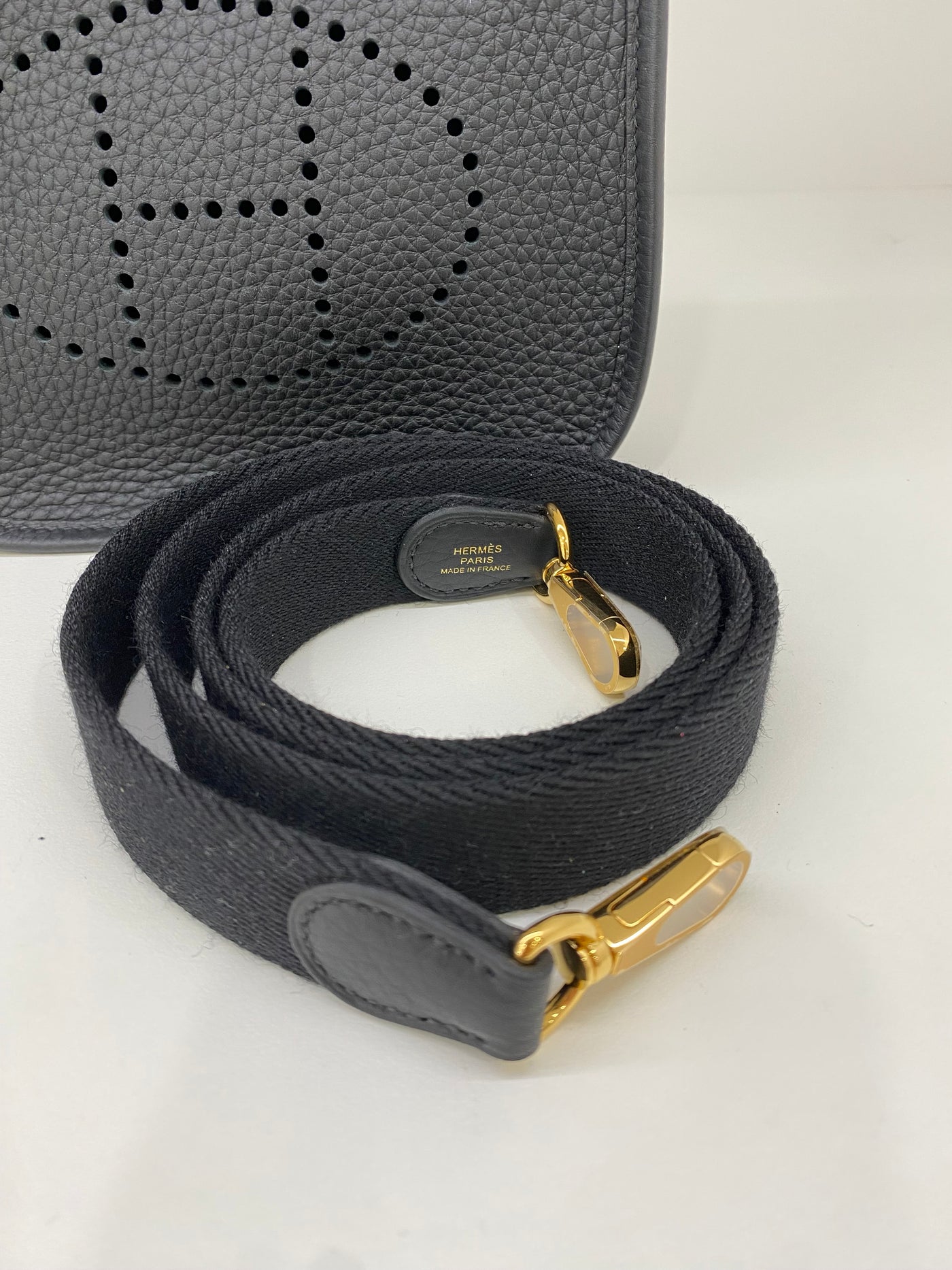 Hermès Mini Evelyne Noir GHW