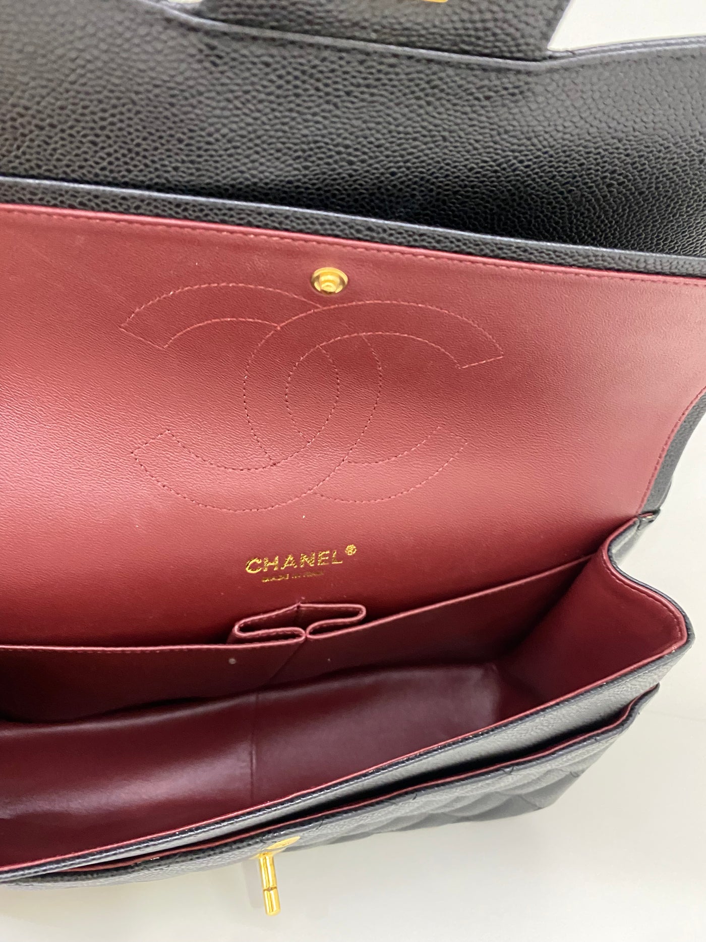 Chanel Classic Flap Large Jumbo Black Caviar GHW