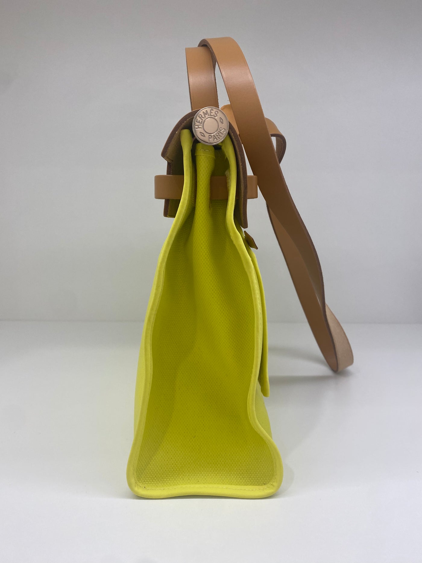 Hermes Herbag 31 PM - Lime PHW (c stamp)