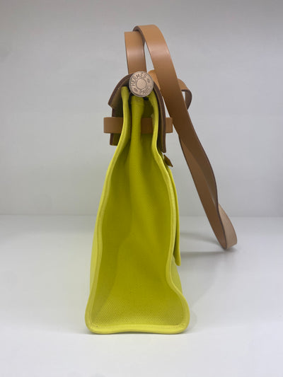 Hermes Herbag 31 PM - Lime PHW (c stamp)