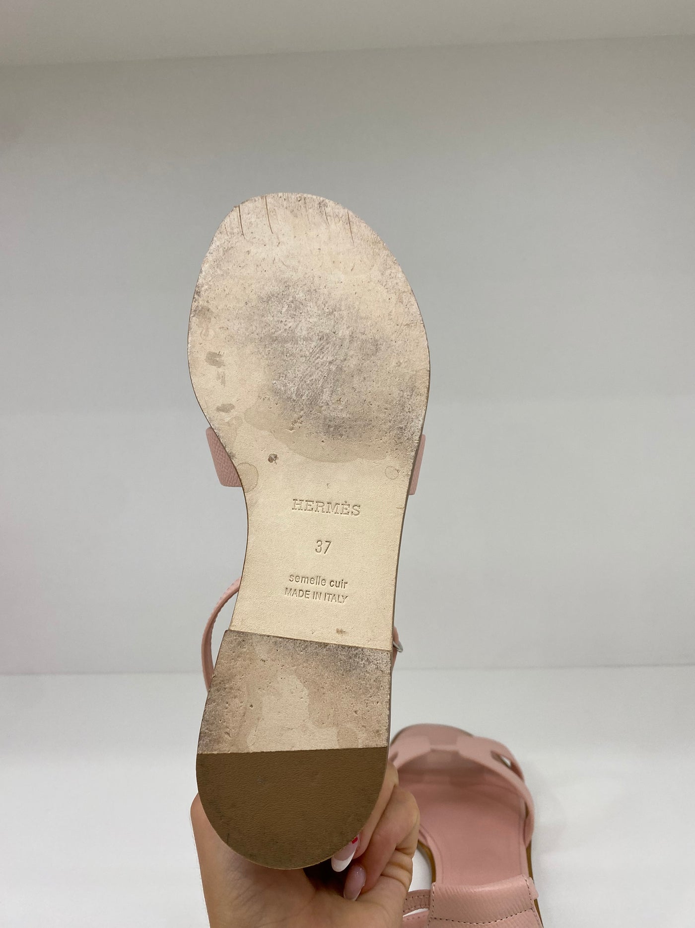 Hermes Santorini Sandal Pink Size 37