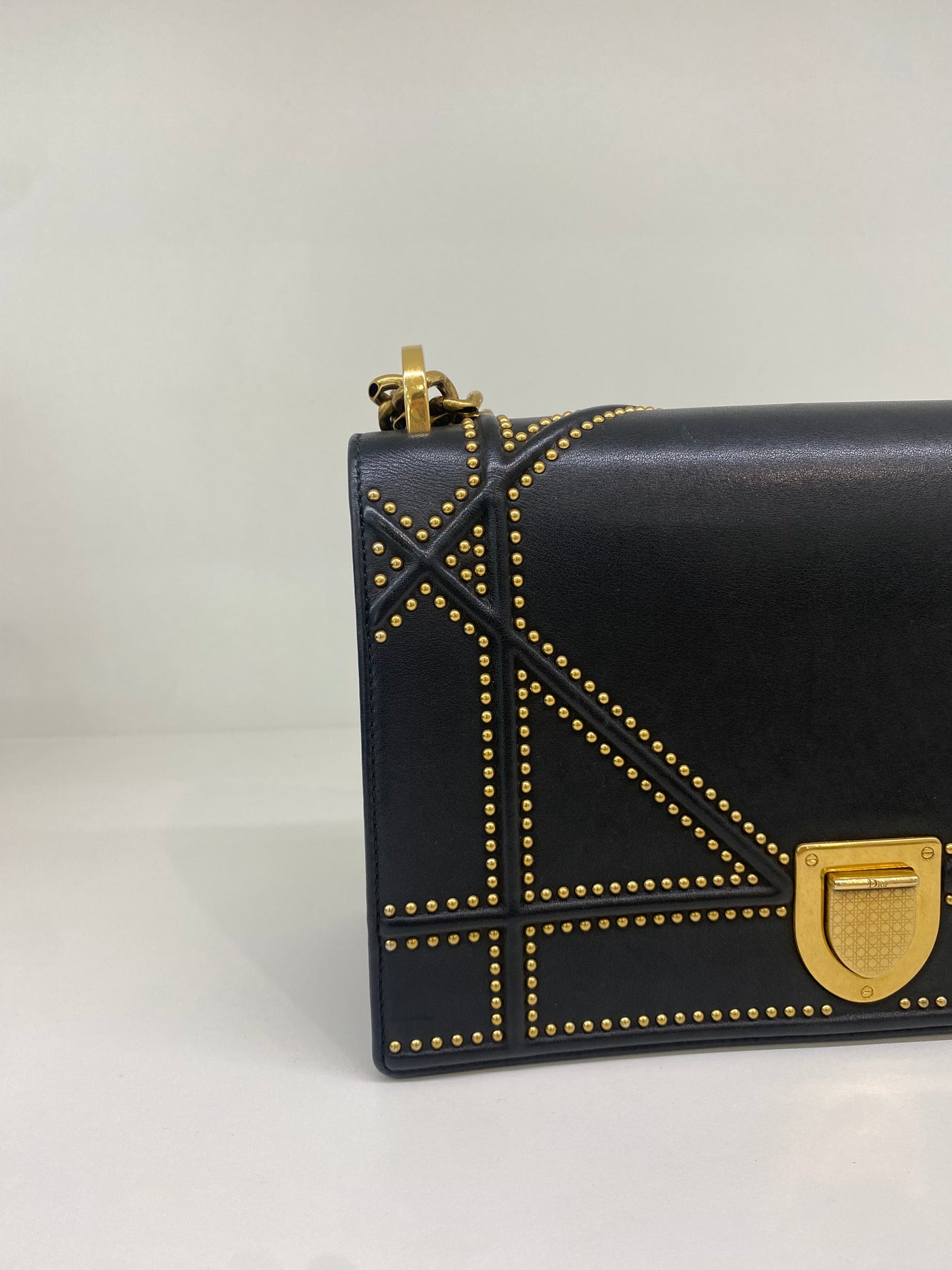 Dior Diorama Medium Black with gold studs