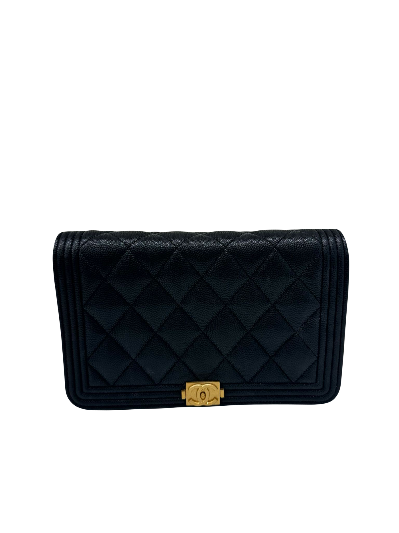 Chanel Boy WOC Black Caviar GHW (microchipped)