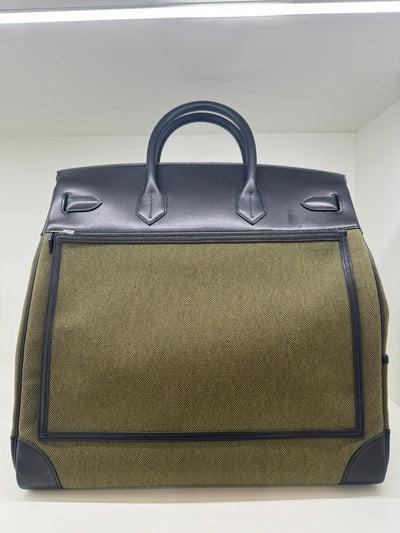 Hermès Cargo HAC Birkin 40 Military Green and Black box leather Bag