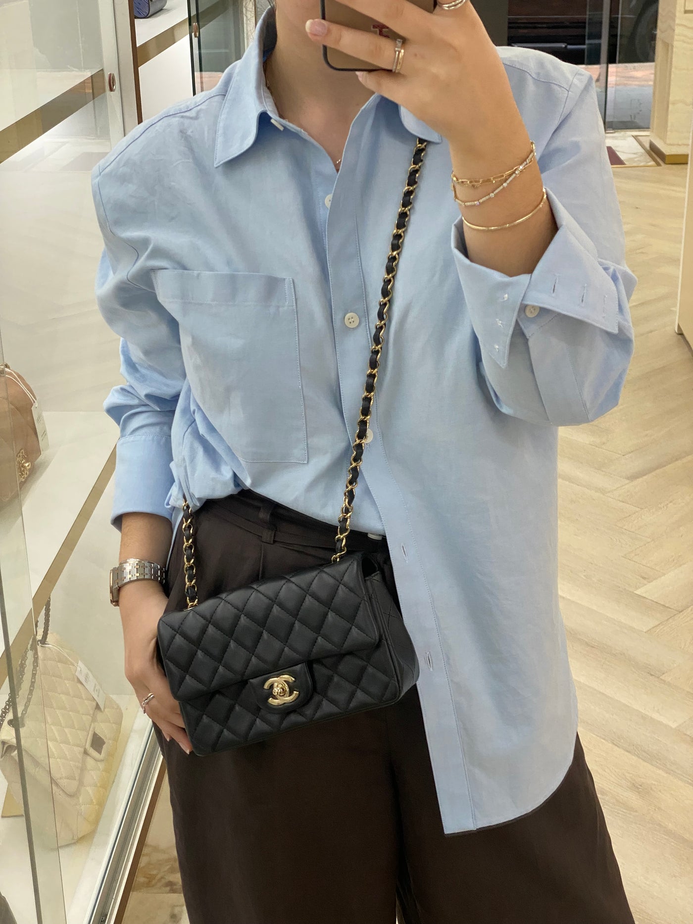 Chanel Mini Classic Bag Lambskin SGHW (microchip)