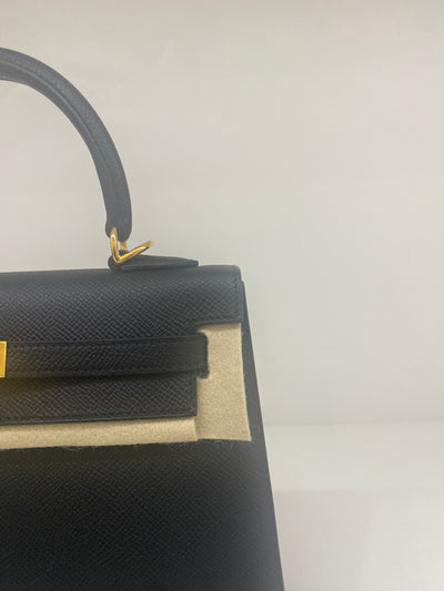 Hermes Kelly 25 - Black GHW (U Stamp)