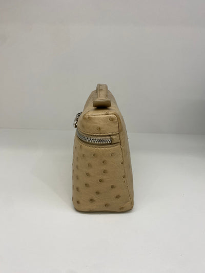 Loro Piana L19 Pouch Ostrich Beige SHW
