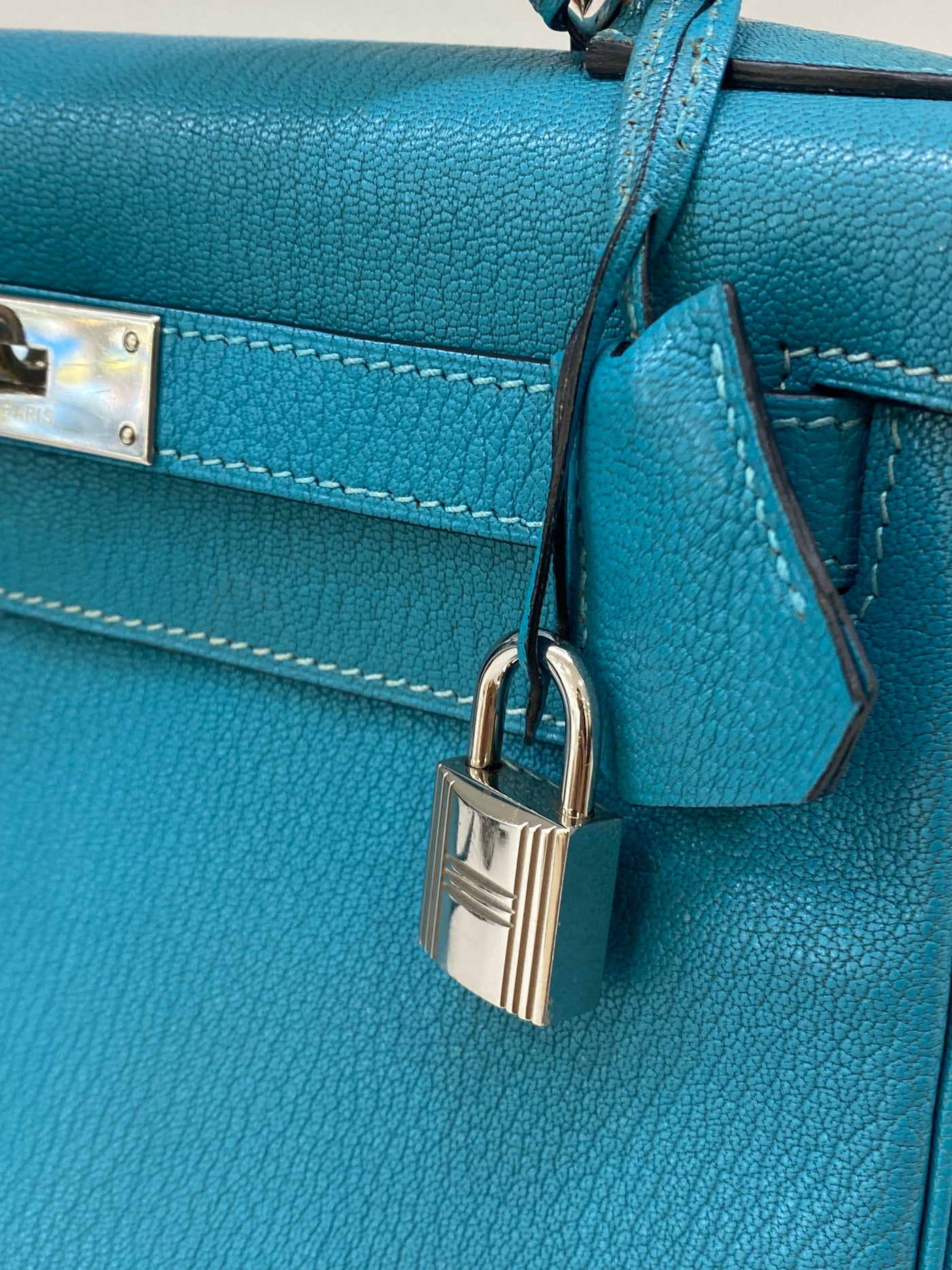 Hermes Kelly Blue Jean 28 PHW