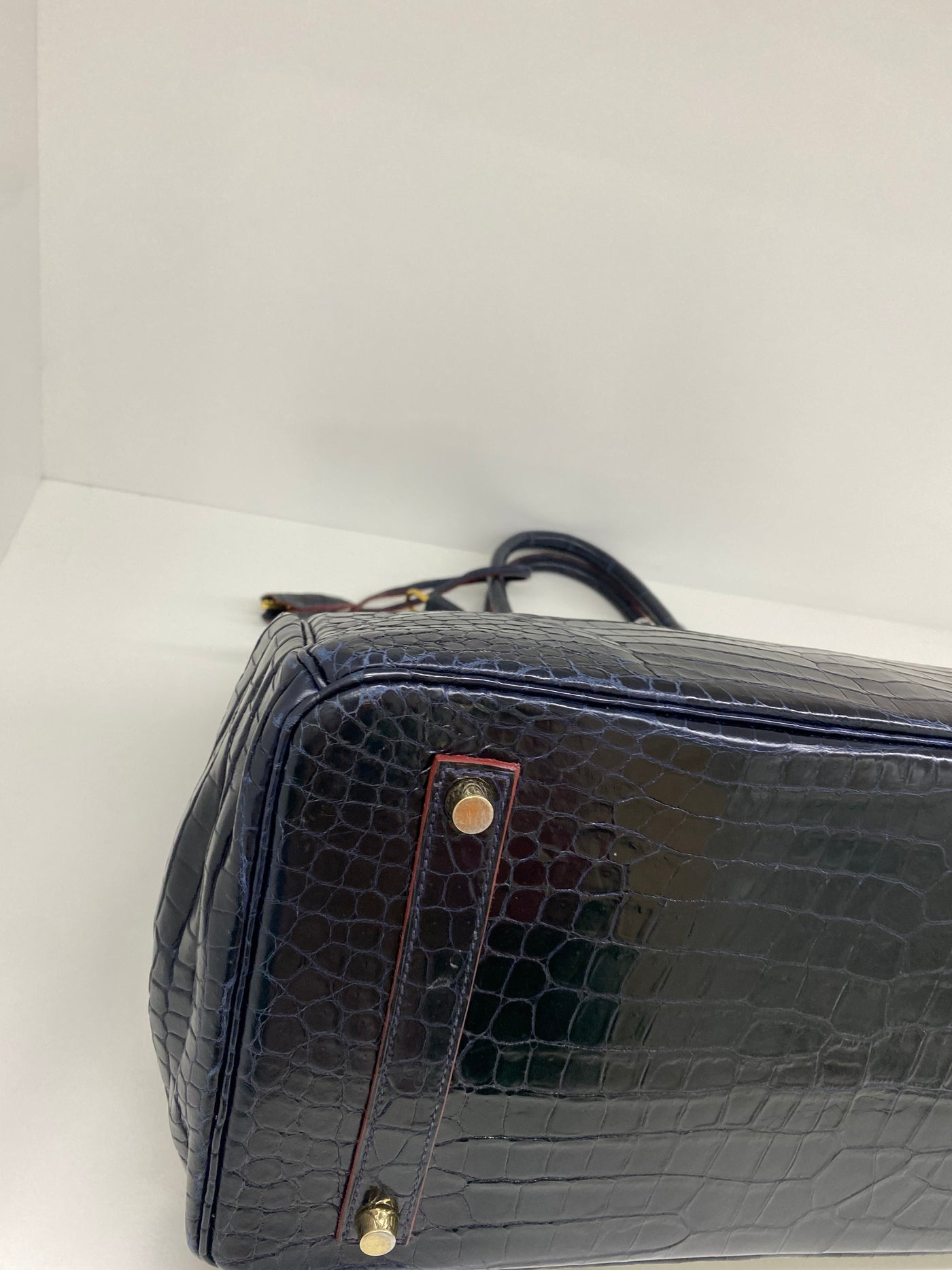 Hermes Birkin 35 Blue Marine Crocodile GHW