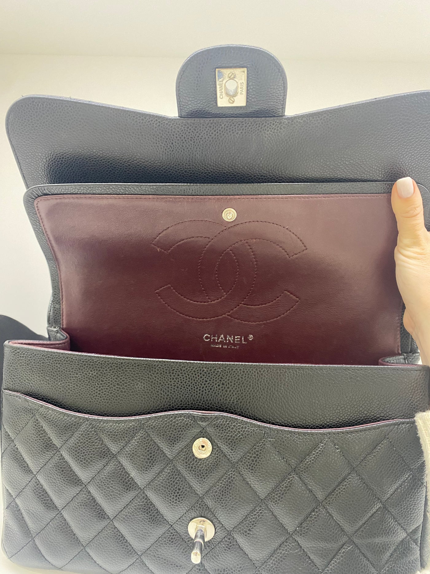 Chanel Classic Flap Large (Jumbo) Black SHW (series 24)