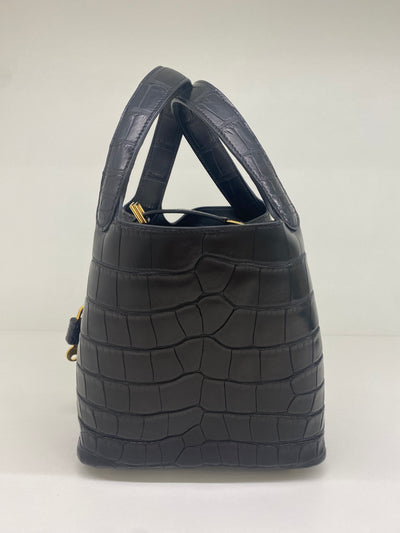 Hermes Picotin 18 Alligator Black GHW