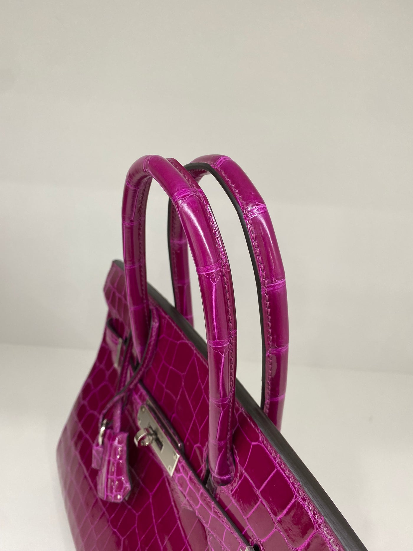 Hermes Birkin 30 Crocodile Niloticus Rose Pourpre PHW