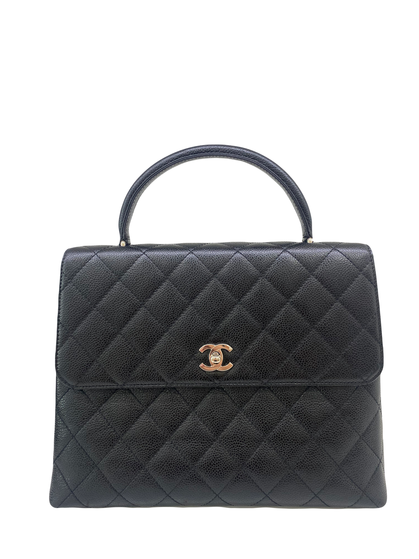 Chanel Kelly Caviar Black Large Vintage