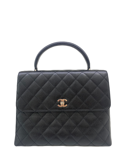 Chanel Kelly Caviar Black Large Vintage