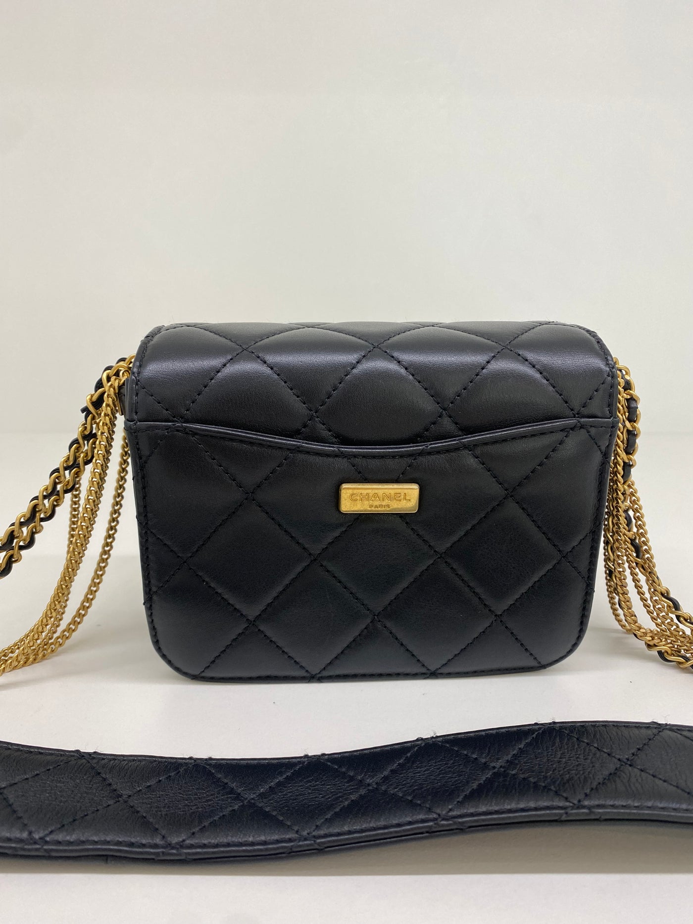 Chanel Mini Classic Chain Detail Black GHW