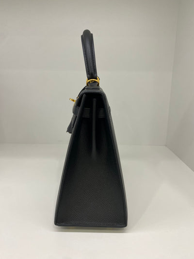 Hermès Kelly 25 Sellier Noir GHW